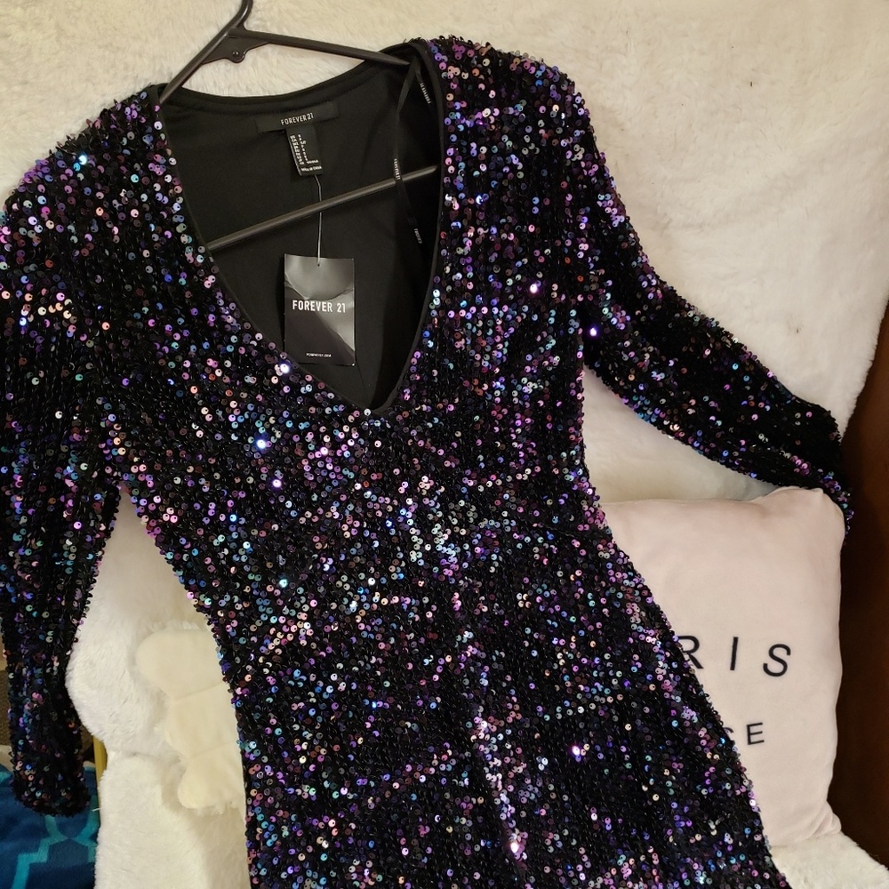 F21 sequin mini dress
